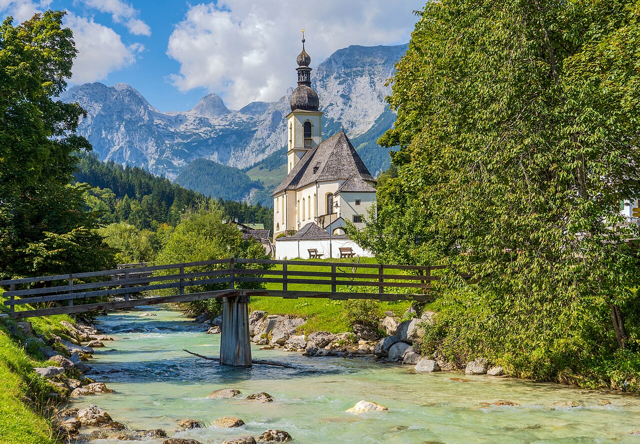 The church at Ramsau near Berchtesgaden