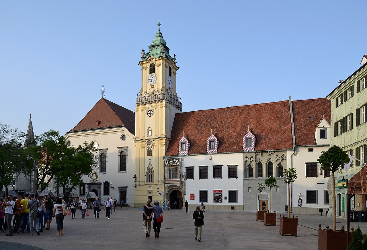 Bratislava's main square and old town hall