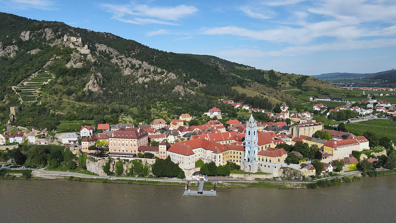 Dürnstein on the Danube from above